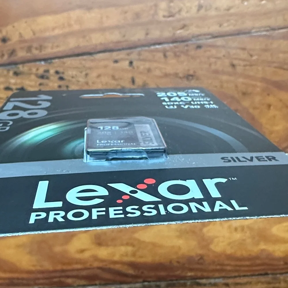 NEW- never opened. Professional 128GB SDXC UHS-I Memory Card - Silver - Picture 3 of 4